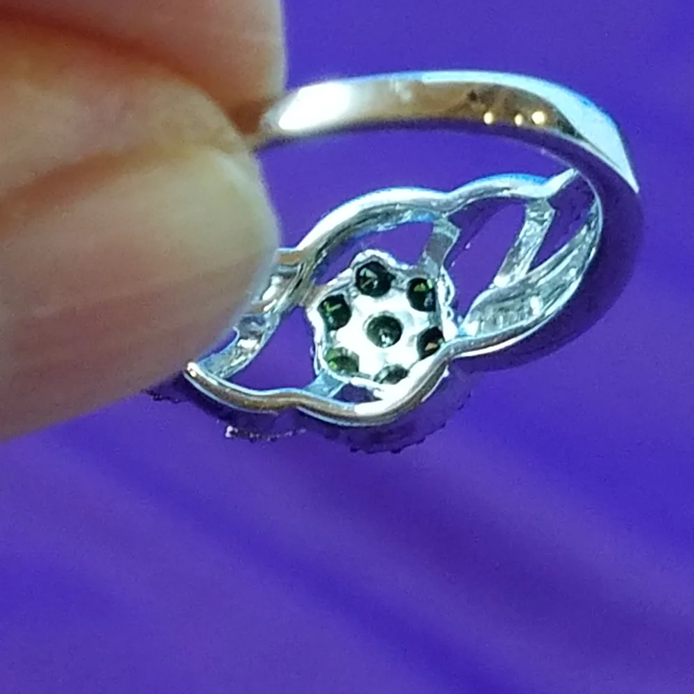 Diamond Rare Fancy Green Genuine Diamond  Ring